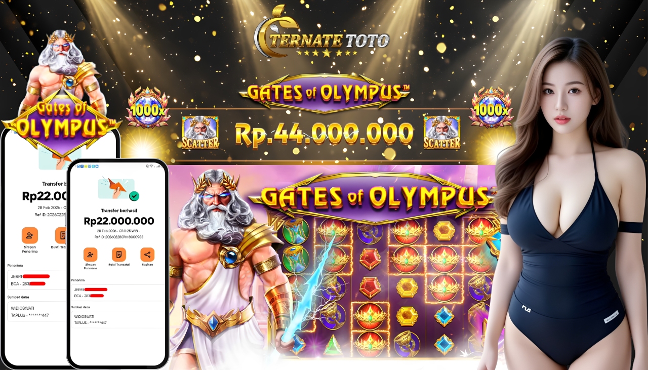 TERNATETOTO - JACKPOT GATES OF OLYMPUS Rp.44,000,000,-